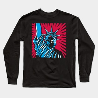 Martian neon colors red/blue Long Sleeve T-Shirt